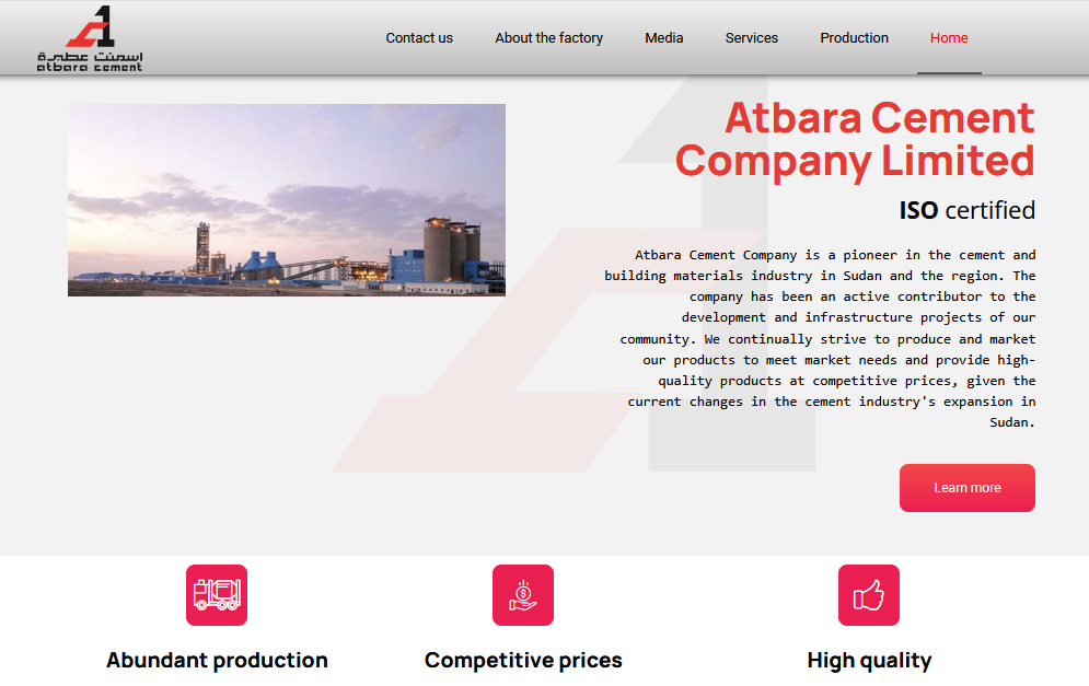 Website before redesign